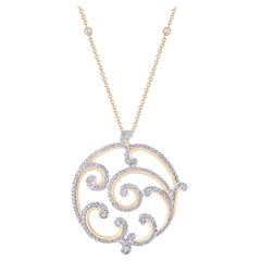 Fabergé Rococo Pavé Diamond Rose Gold Grand Pendant, US Clients