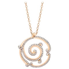 Fabergé Rococo Pavé Diamond Rose Gold Pendant, US Clients