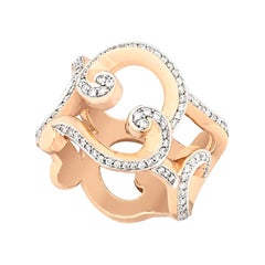 Fabergé Rococo Rose Gold & Diamond Grand Frame Ring