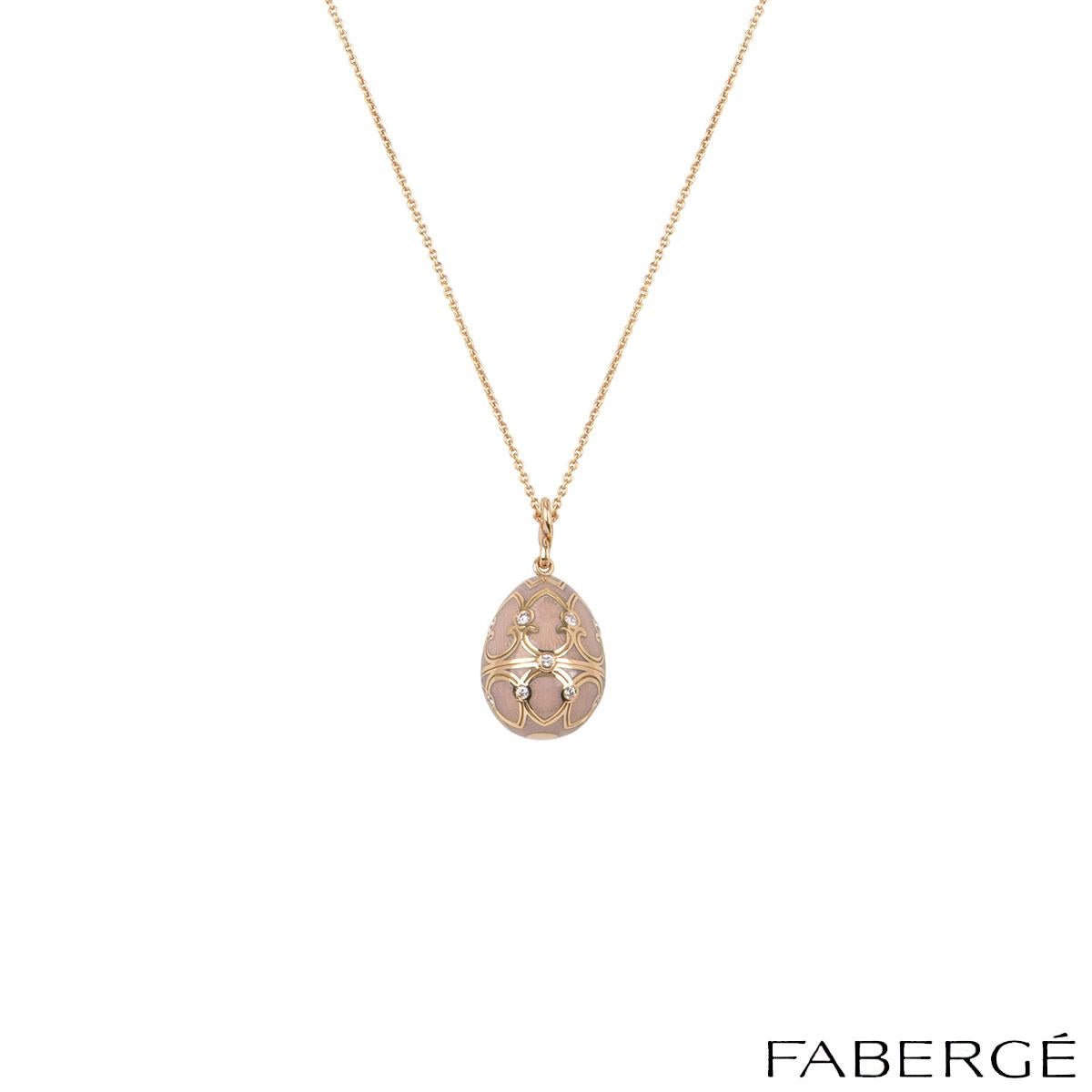 Fabergé Rose Gold Palais Tsarskoye Selo Rose Locket Charm In Excellent Condition In London, GB