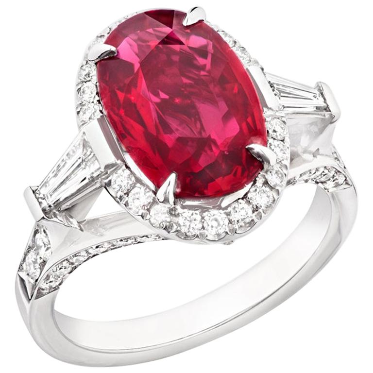 Fabergé Ruby Oval Ring, US Clients For Sale