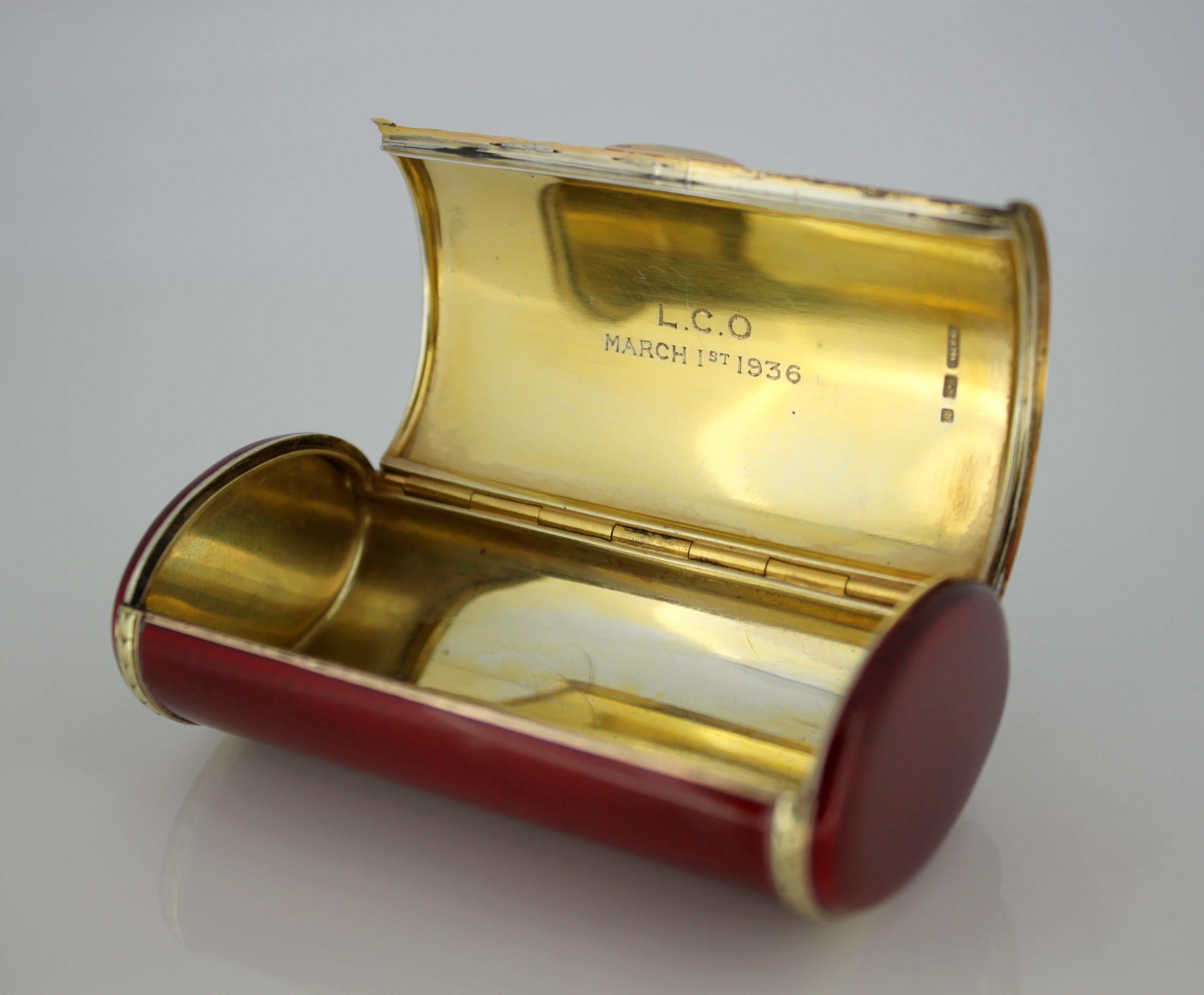 Fabergé, Silver and Enamel Snuff / Cigarette Box, Retail by Cartier, 1936 6