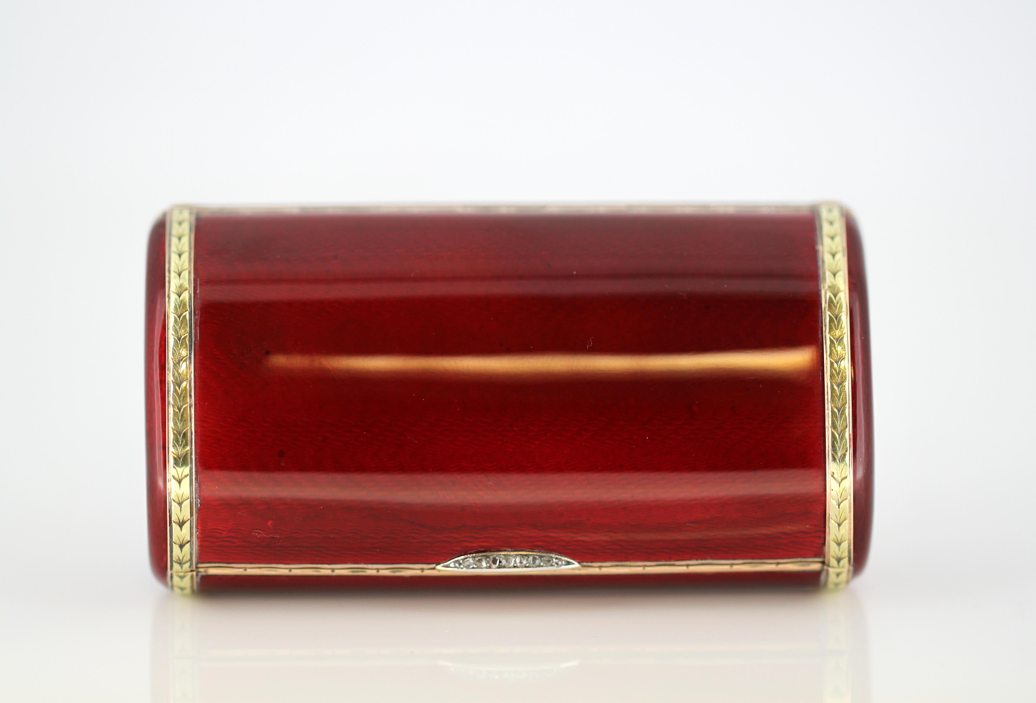 Fabergé, Silver and Enamel Snuff / Cigarette Box, Retail by Cartier, 1936 In Excellent Condition In Braintree, GB