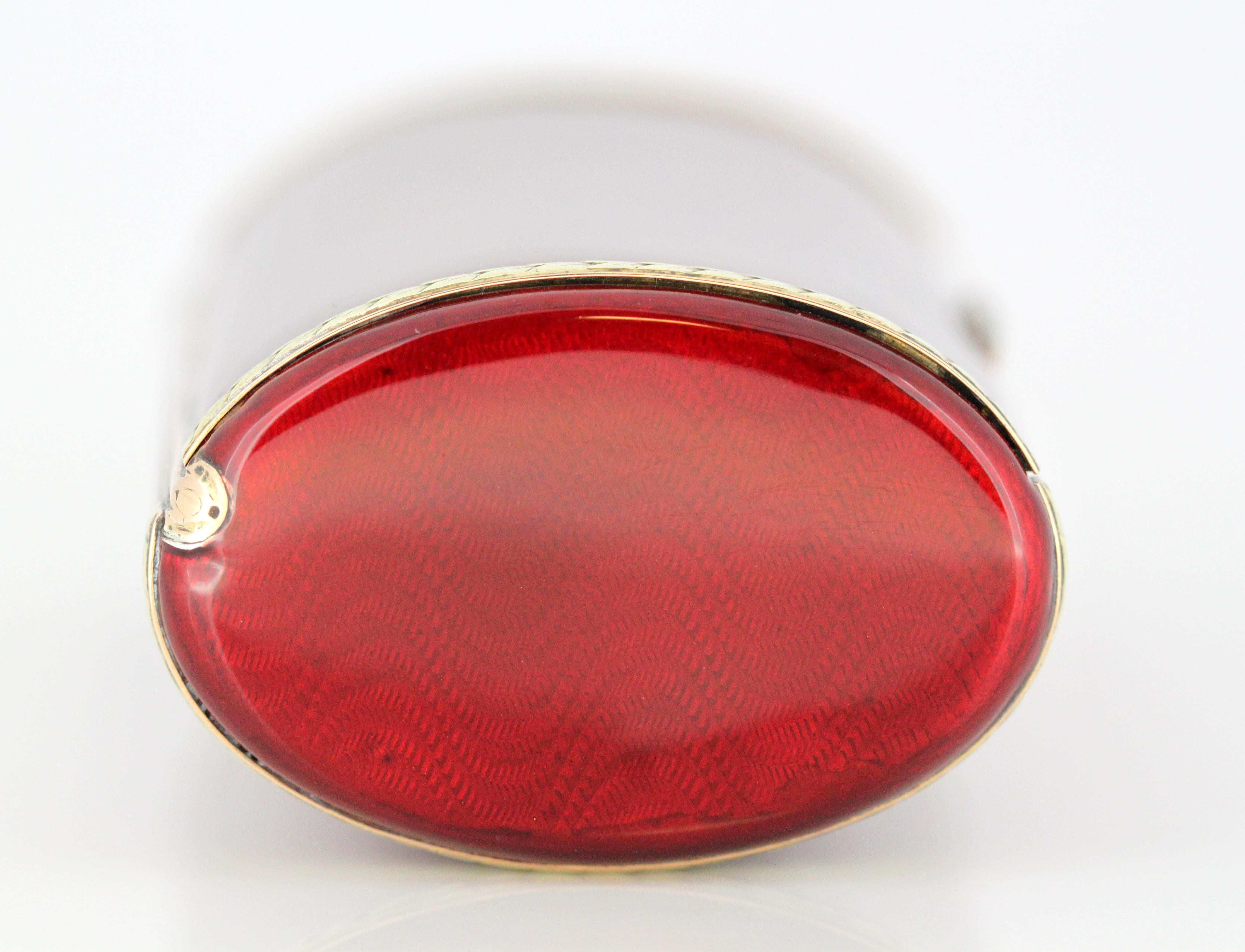 Fabergé, Silver and Enamel Snuff / Cigarette Box, Retail by Cartier, 1936 2