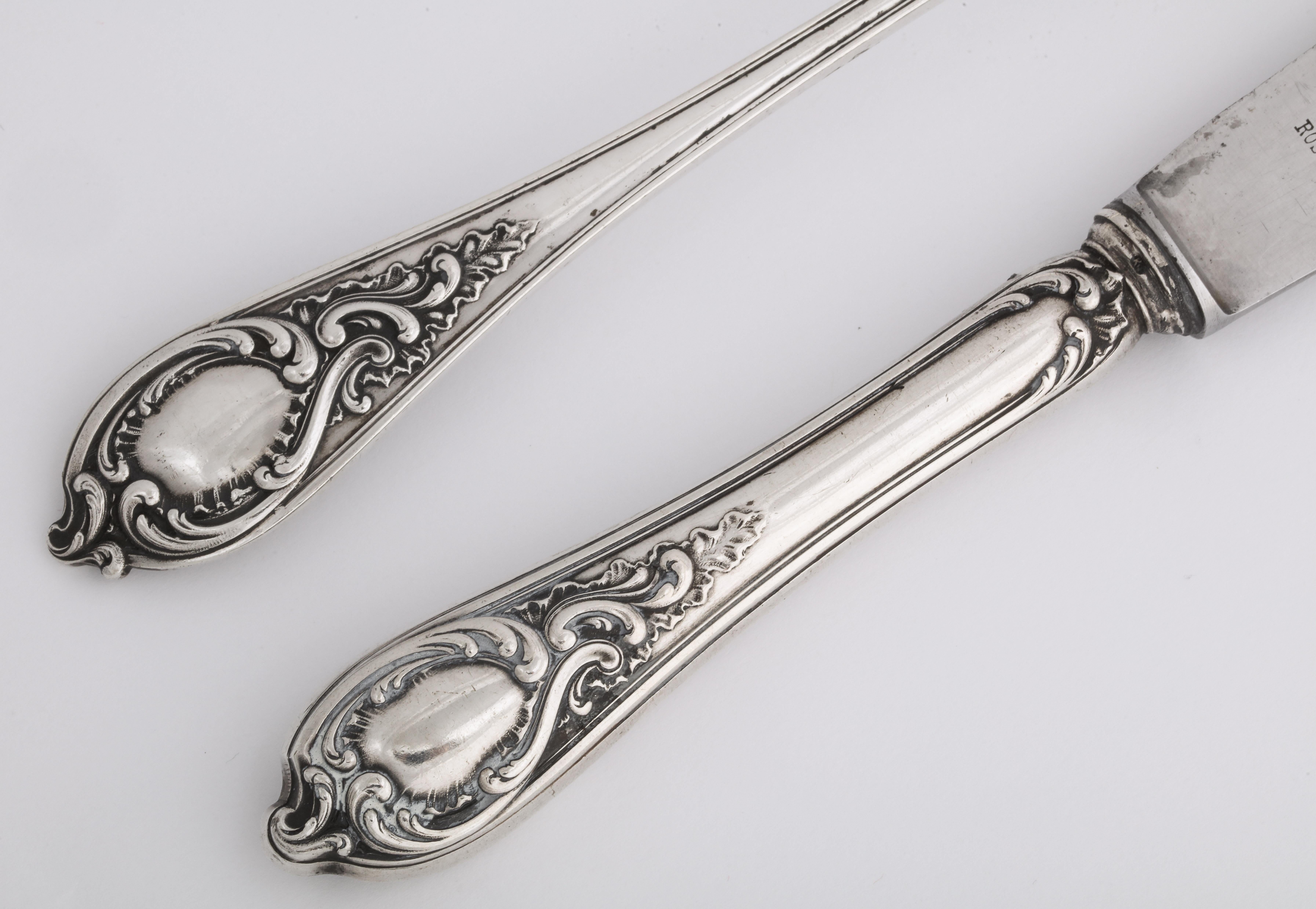 Russian Fabergé Imperial-era Silver Dinner Knife and Fork, Moscow, circa 1900 3