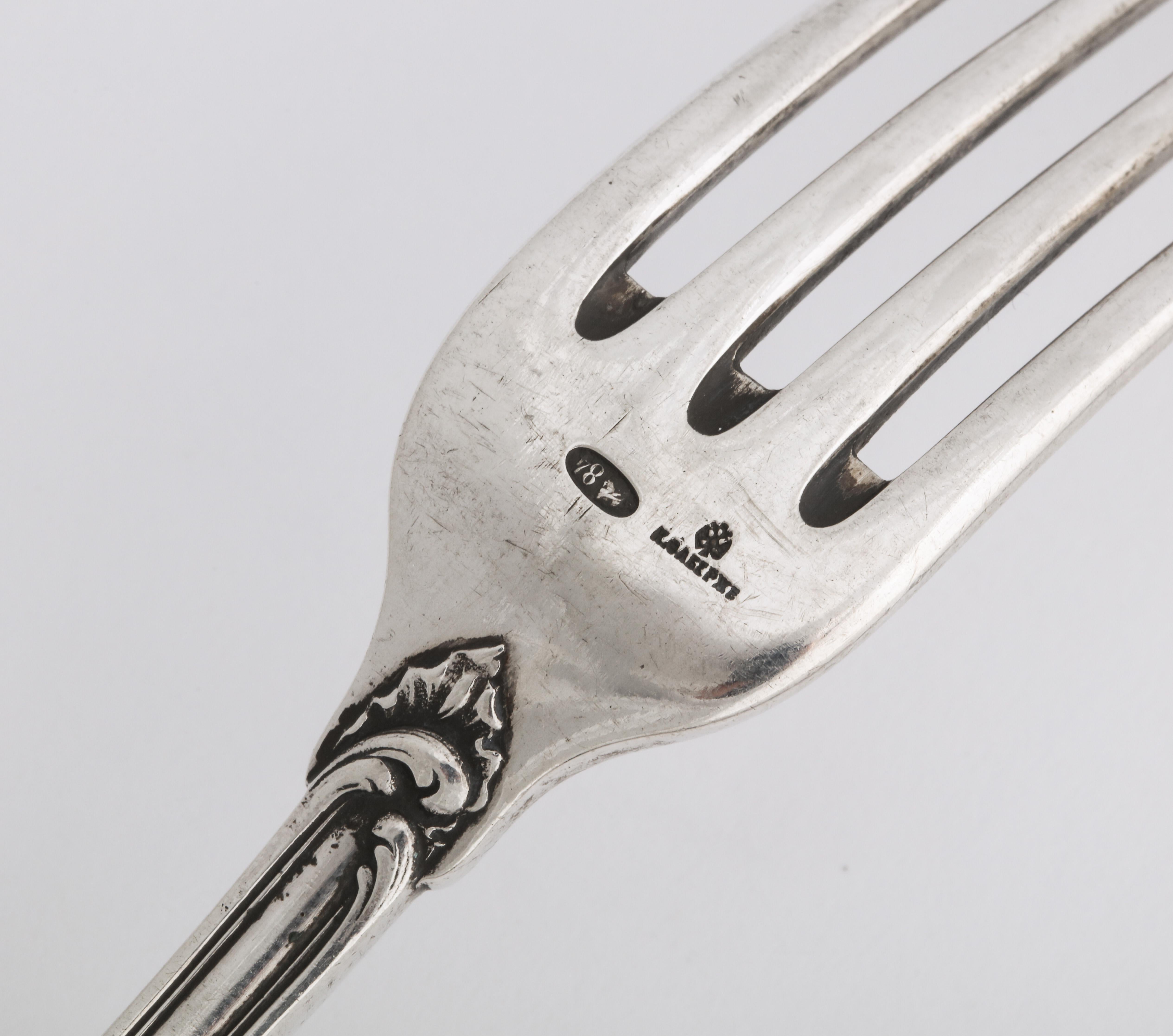 Women's or Men's Russian Fabergé Imperial-era Silver Dinner Knife and Fork, Moscow, circa 1900