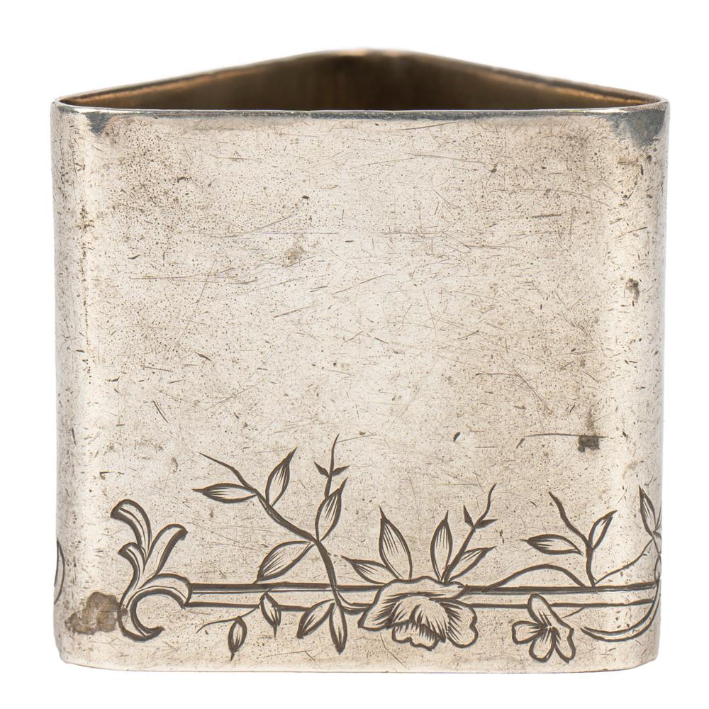 Fabergé Russian Silver Imperial-era Japonisme Napkin Ring, 1899 to 1908 In Good Condition For Sale In St. Catharines, ON
