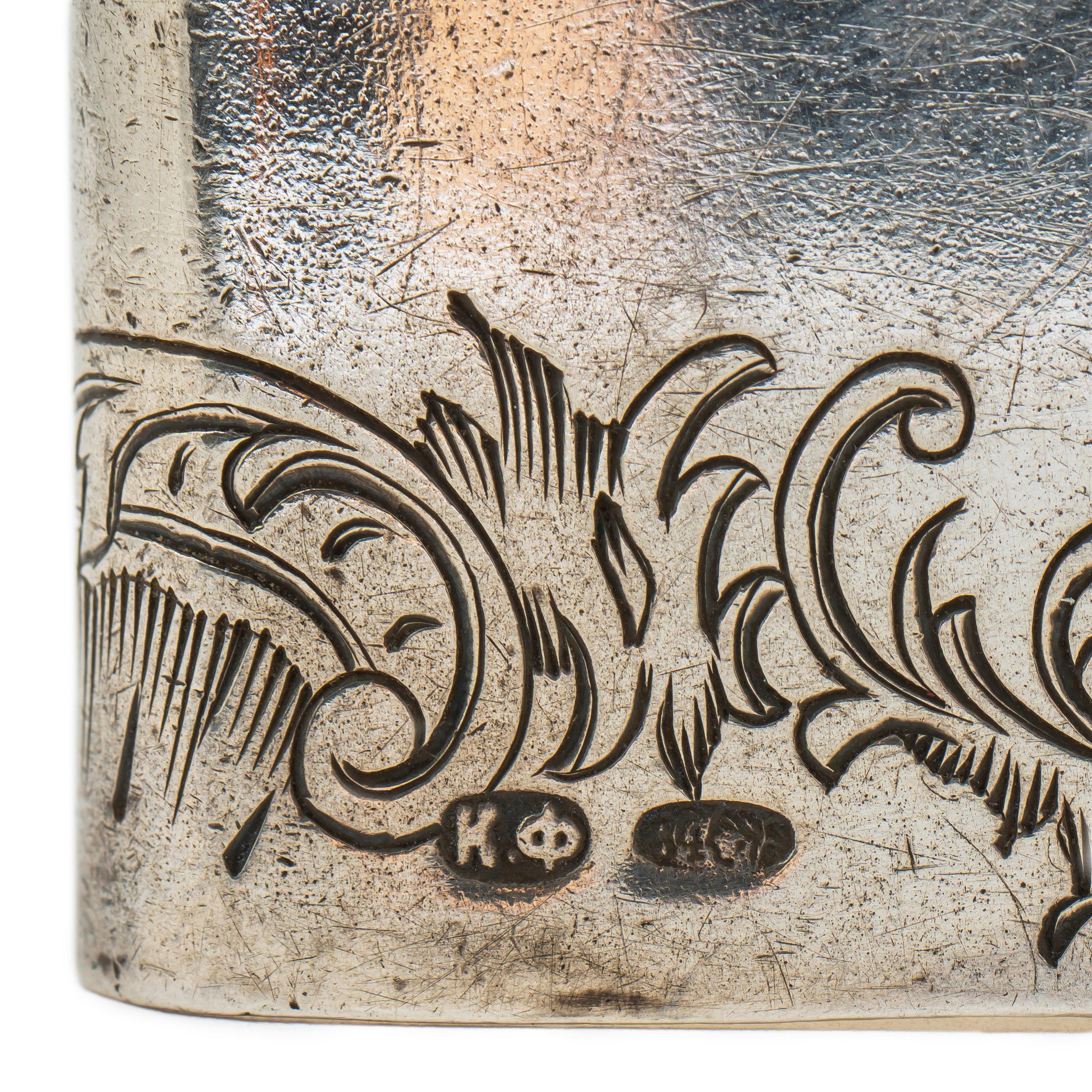 Fabergé Russian Silver Imperial-era Japonisme Napkin Ring, 1899 to 1908 For Sale 5