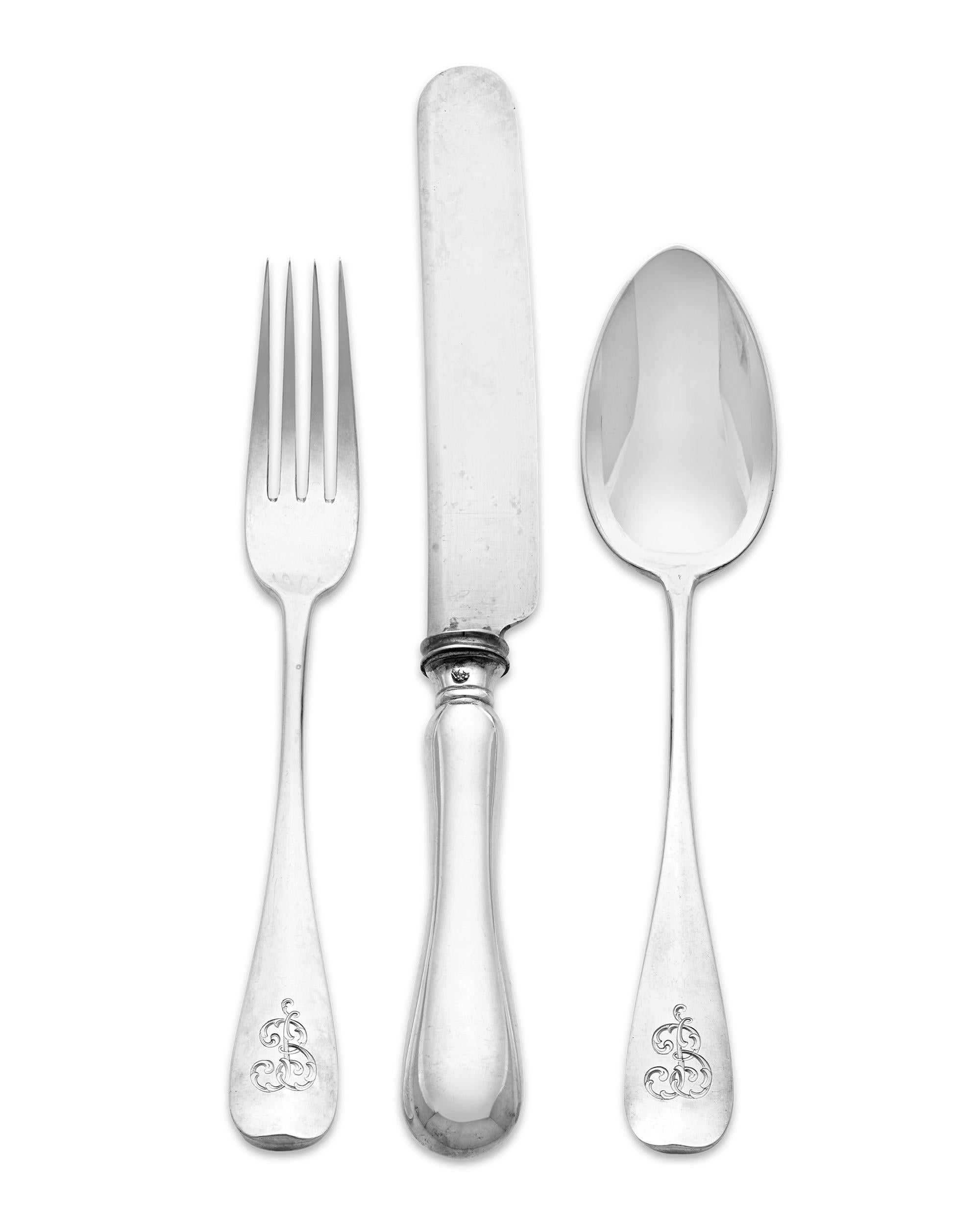 Fabergé Silber Service (19. Jahrhundert) im Angebot