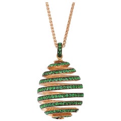 Fabergé Spiral Emerald Pendant, US Clients