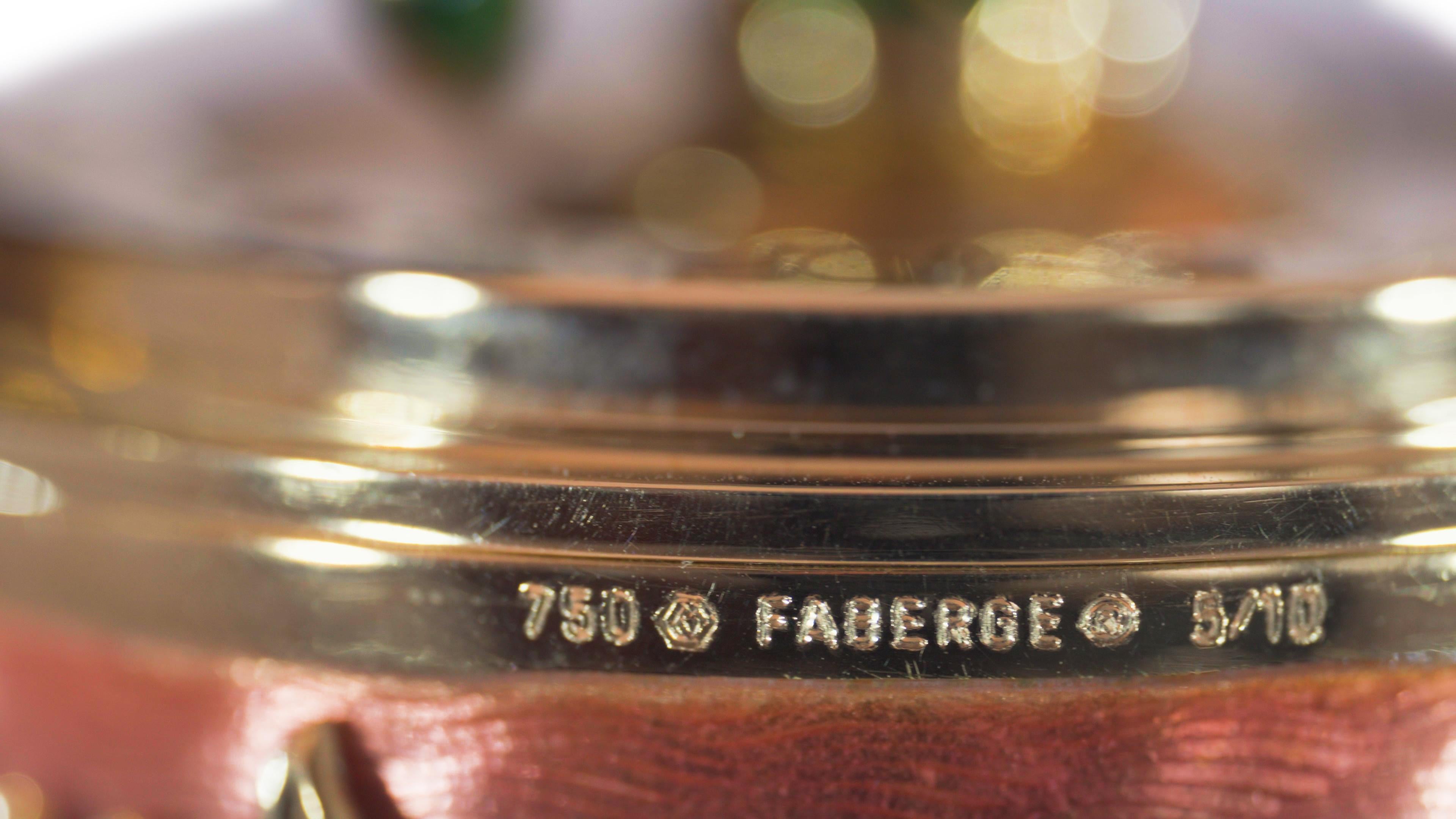 Fabergé Edición Limitada >Huevo de Primavera<, Oro Amarillo 18k, 79 Diamantes, Esmalte Rosa en venta 3