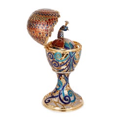 Fabergé Style Bejewelled and Enamelled Gold Egg by Asprey