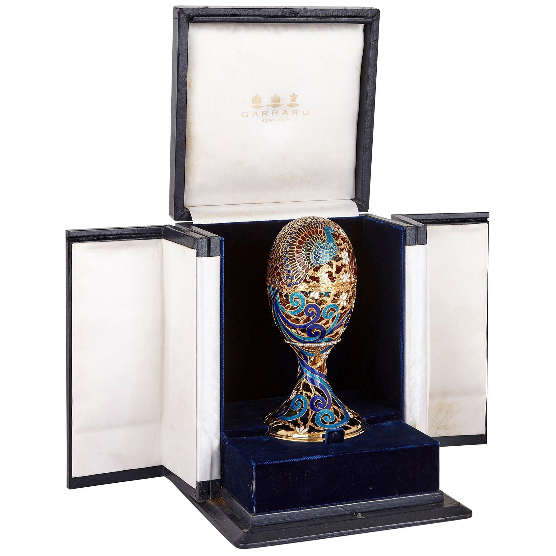 Fabergé Style Bejewelled and Enamelled Gold Egg by Asprey