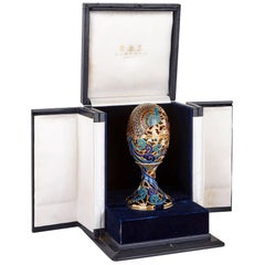Fabergé Style Bejewelled and Enamelled Gold Egg by Asprey