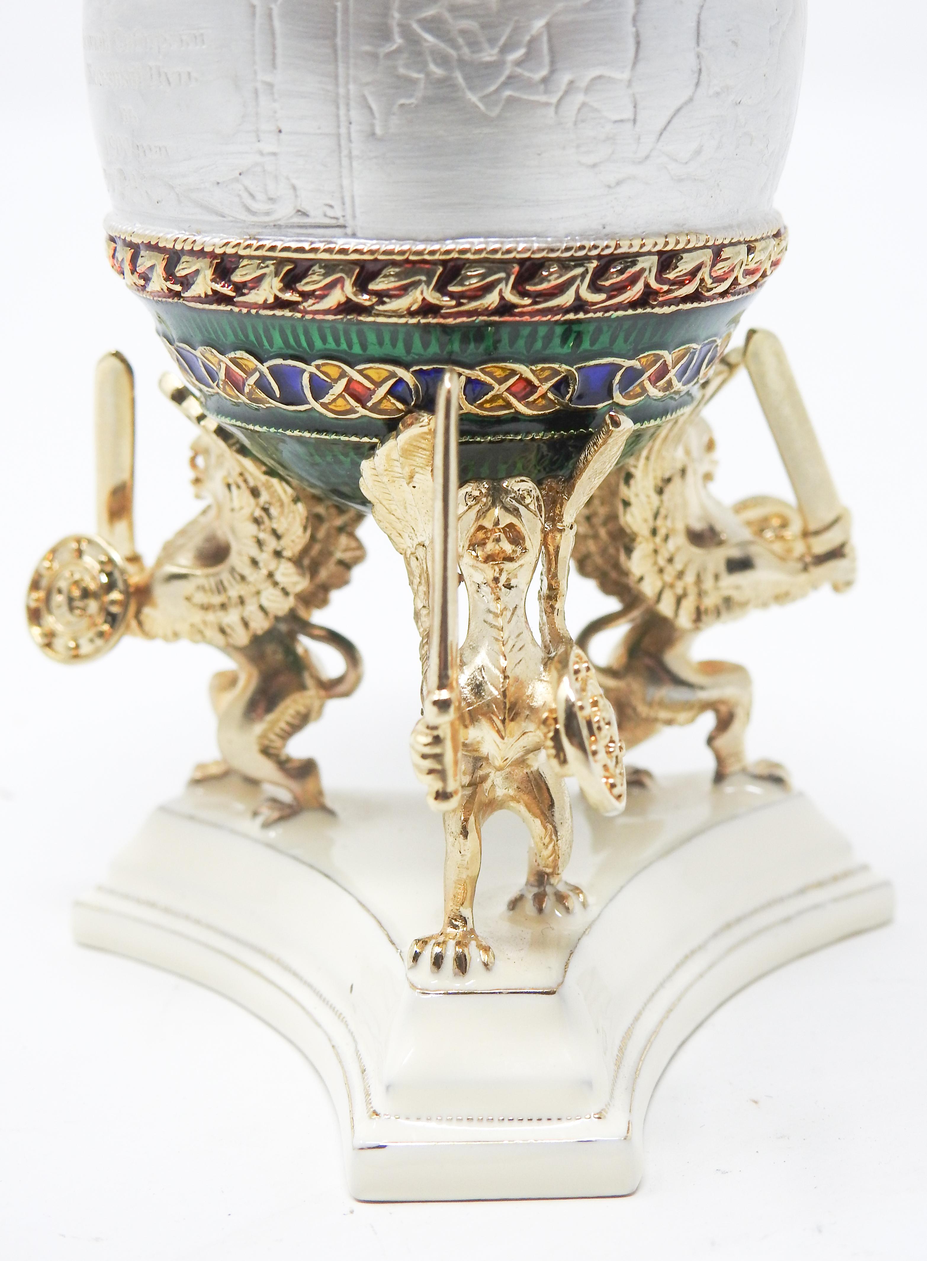 Arts and Crafts Faberge Style Egg For Sale