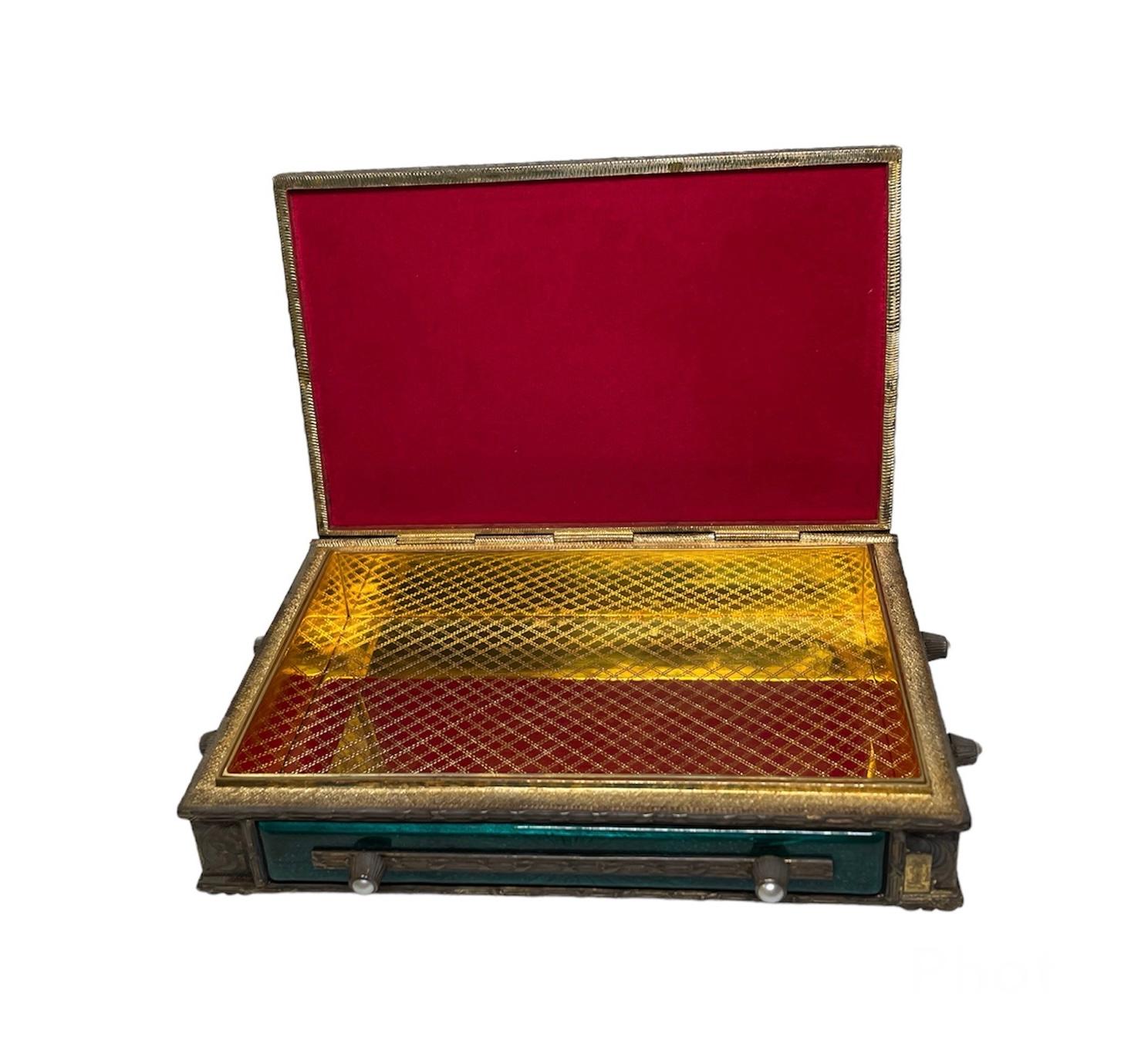 20th Century Faberge Style Guilloche Enamel Sterling Silver Decorative Box/Cigarettes Case For Sale