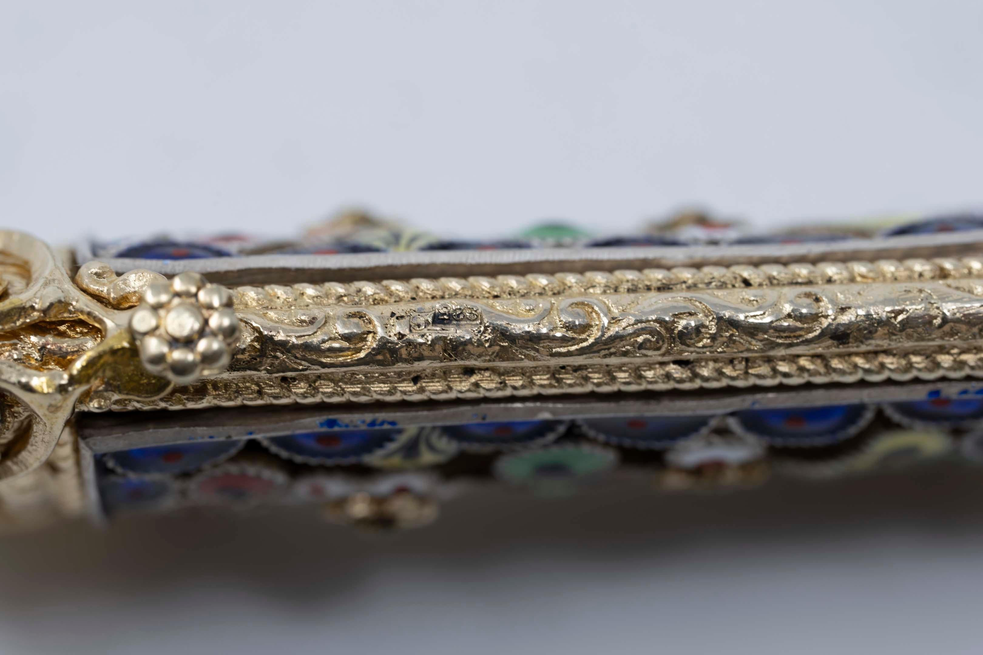 Faberge Style Jewel Encrusted 925 Silver Letter Opener 2