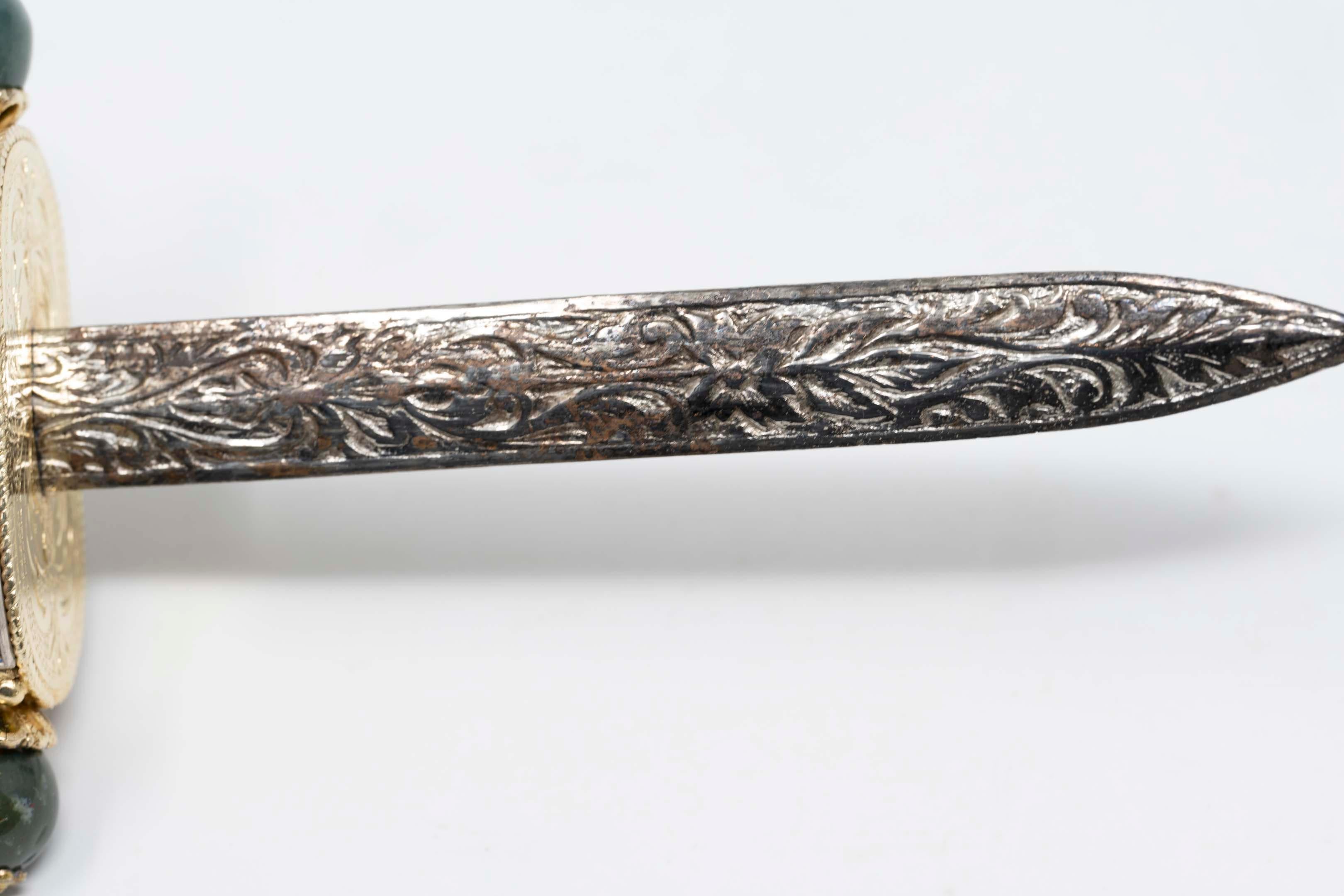 Faberge Style Jewel Encrusted 925 Silver Letter Opener 10