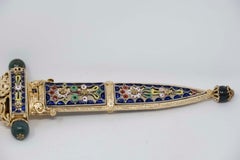 Faberge Style Jewel Encrusted 925 Silver Letter Opener
