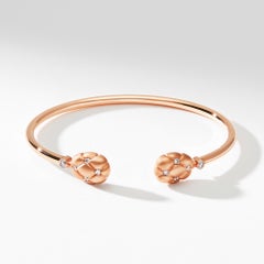 Fabergé Treillage 18K Rose Gold Diamond Open Bracelet