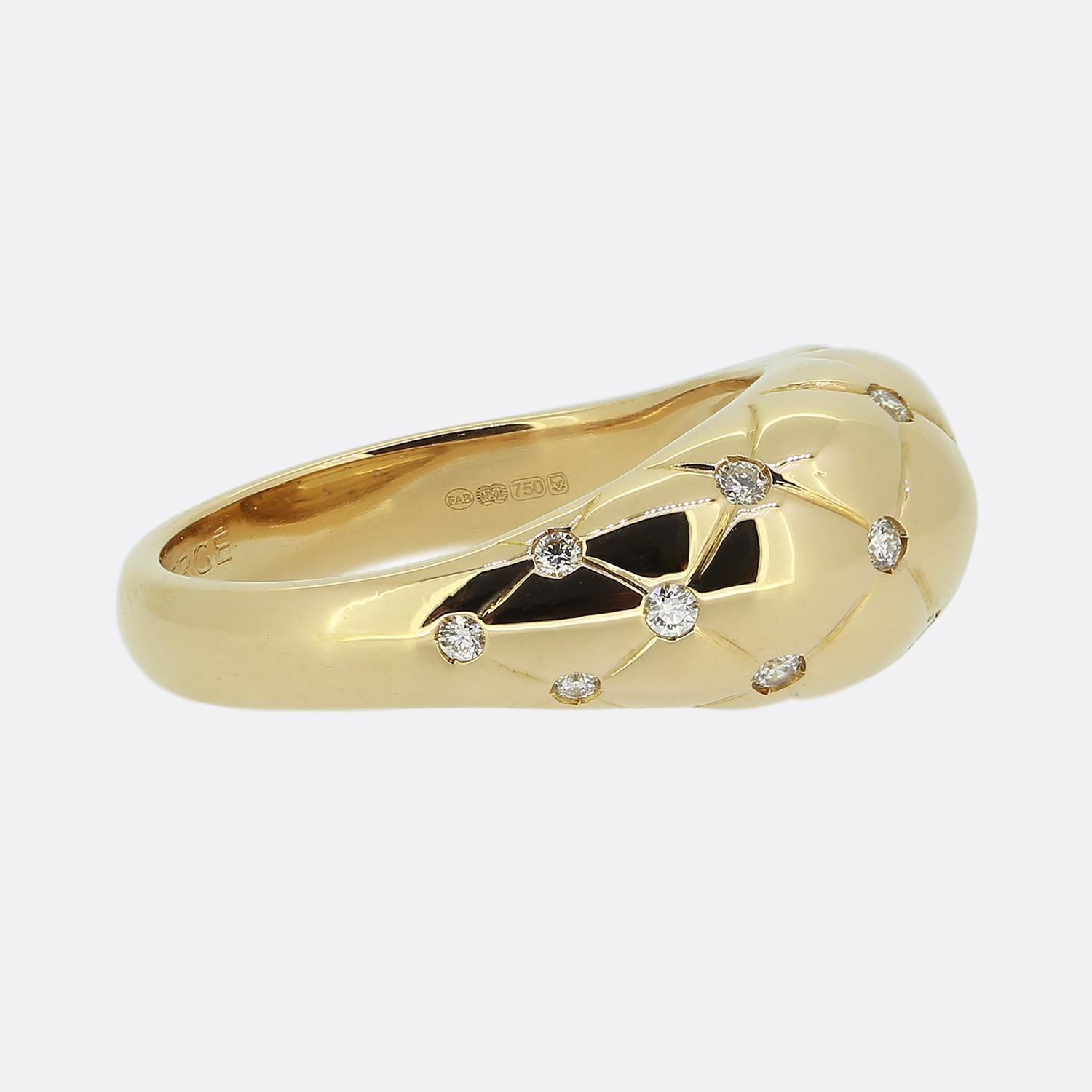 Brilliant Cut Fabergé Treillage Diamond Ring