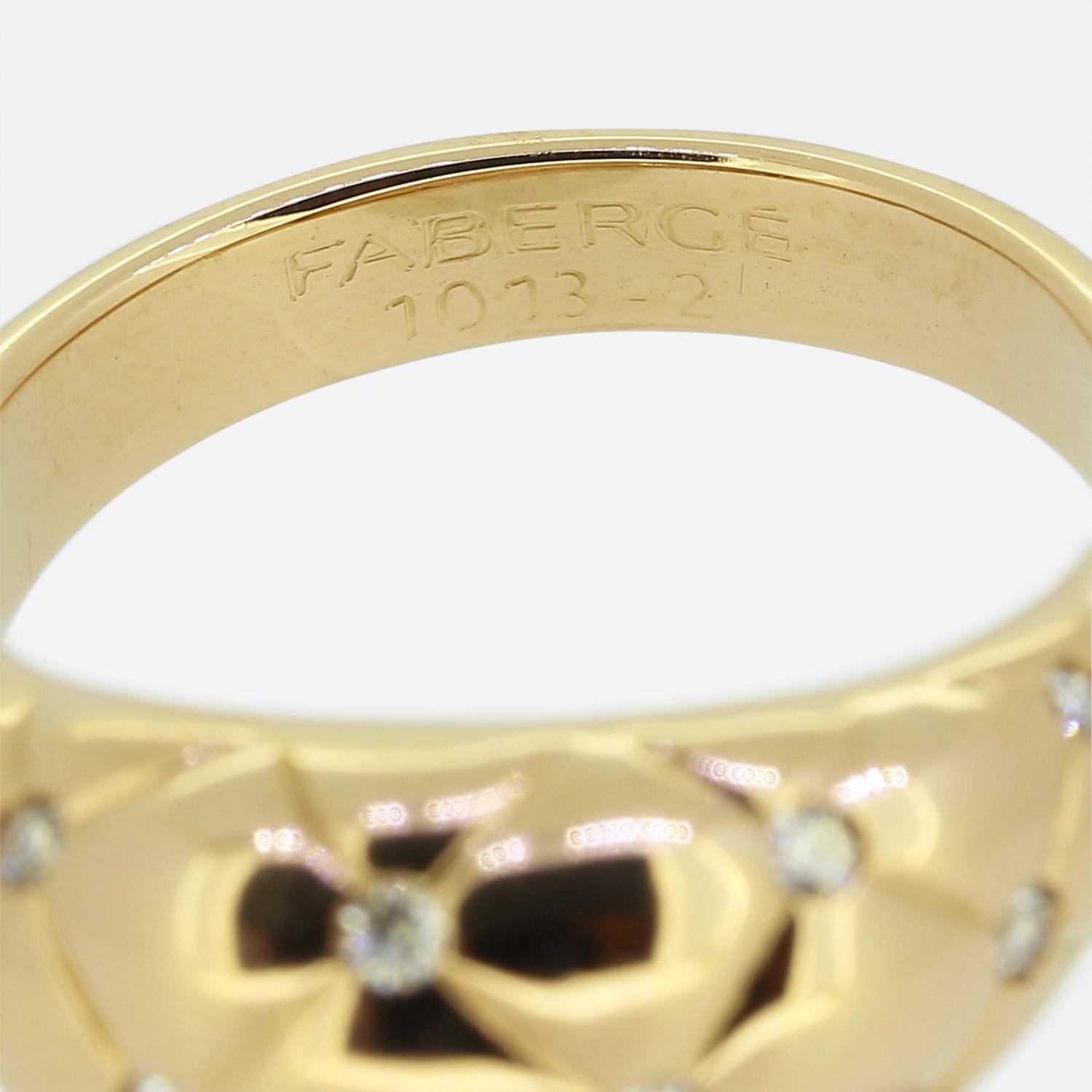 Women's or Men's Fabergé Treillage Diamond Ring