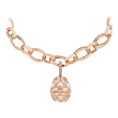 Fabergé Treillage Diamond Rose Gold Charm, US Clients