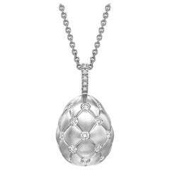 Fabergé Treillage Diamond White Gold Pendant, US Clients