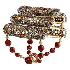 Fabergé Tzigane Gold & Silver Bracelet With Coloured Diamonds & Gemstones