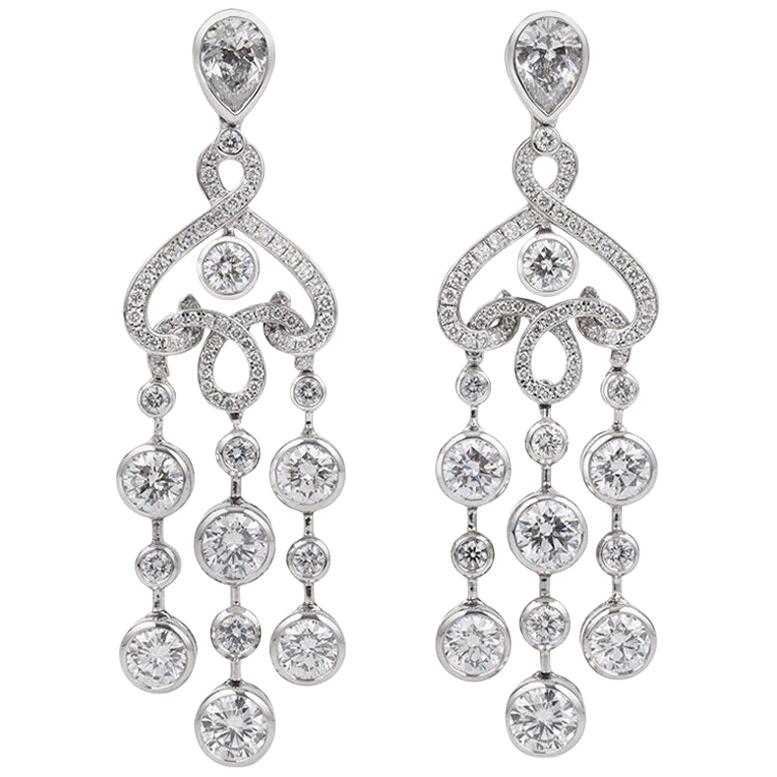 Fabergé White Damask Earrings For Sale