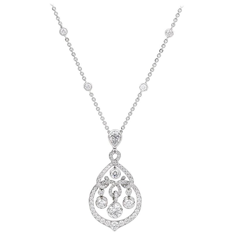 Fabergé White Damask Pendant For Sale