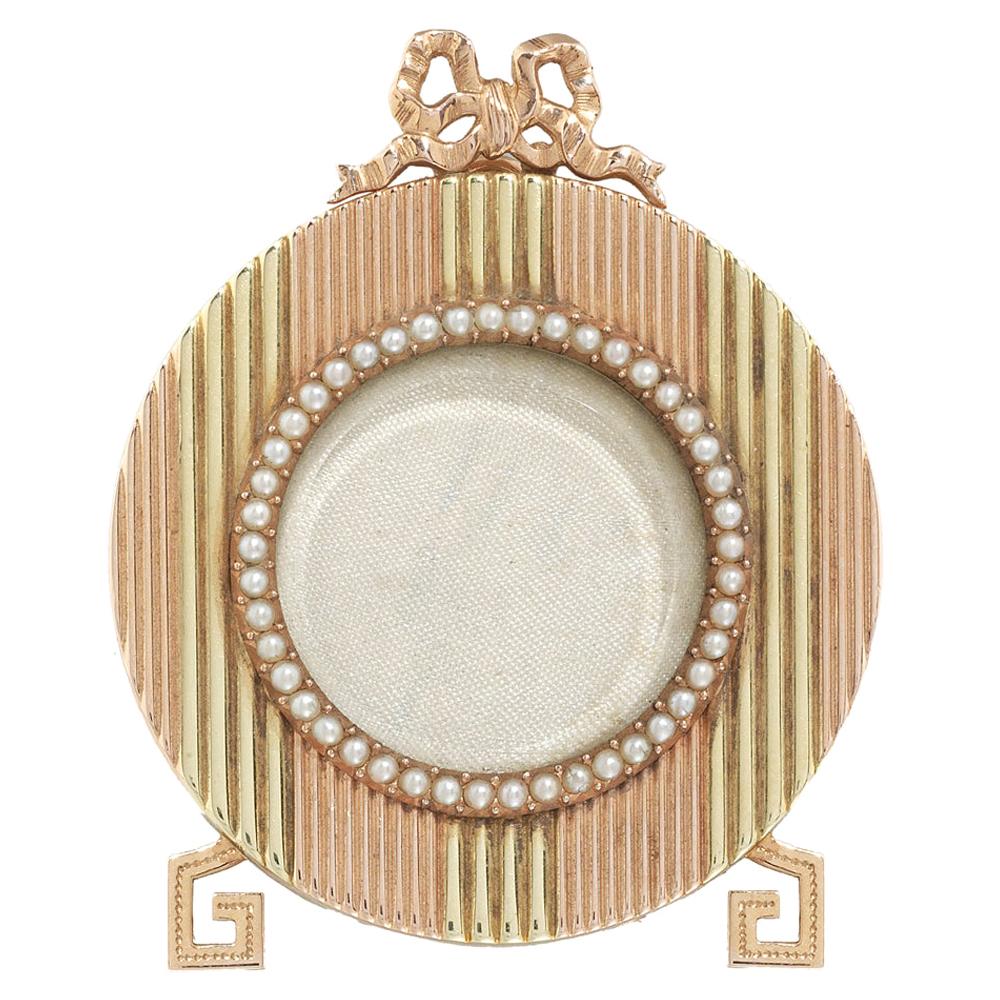Fabergé Yellow and Rose Gold Miniature Picture Frame