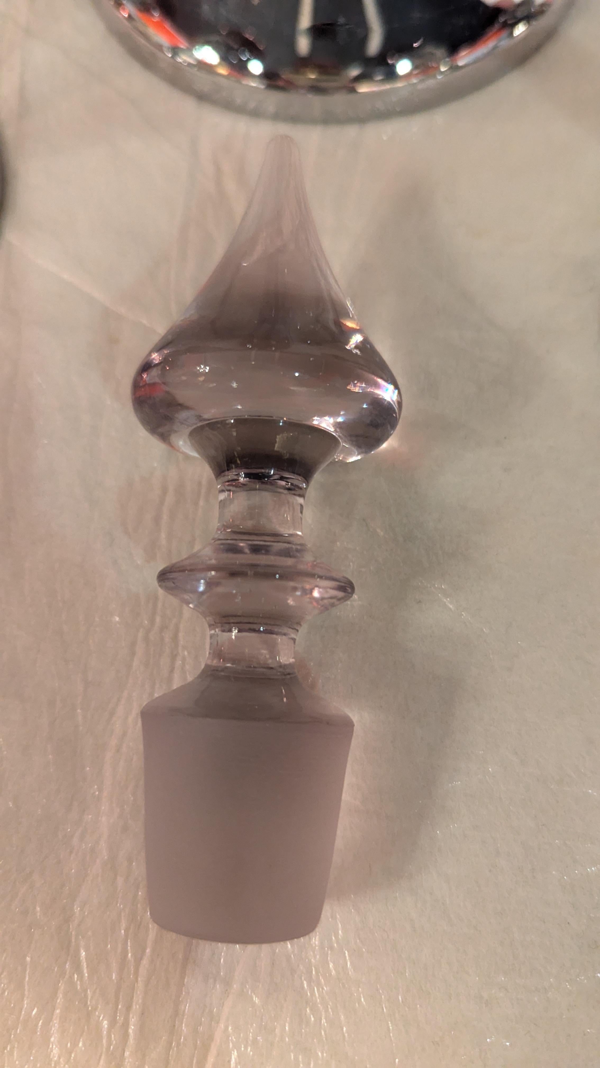 Mid-20th Century Faberware and Cambridge Glass Decanter Set For Sale