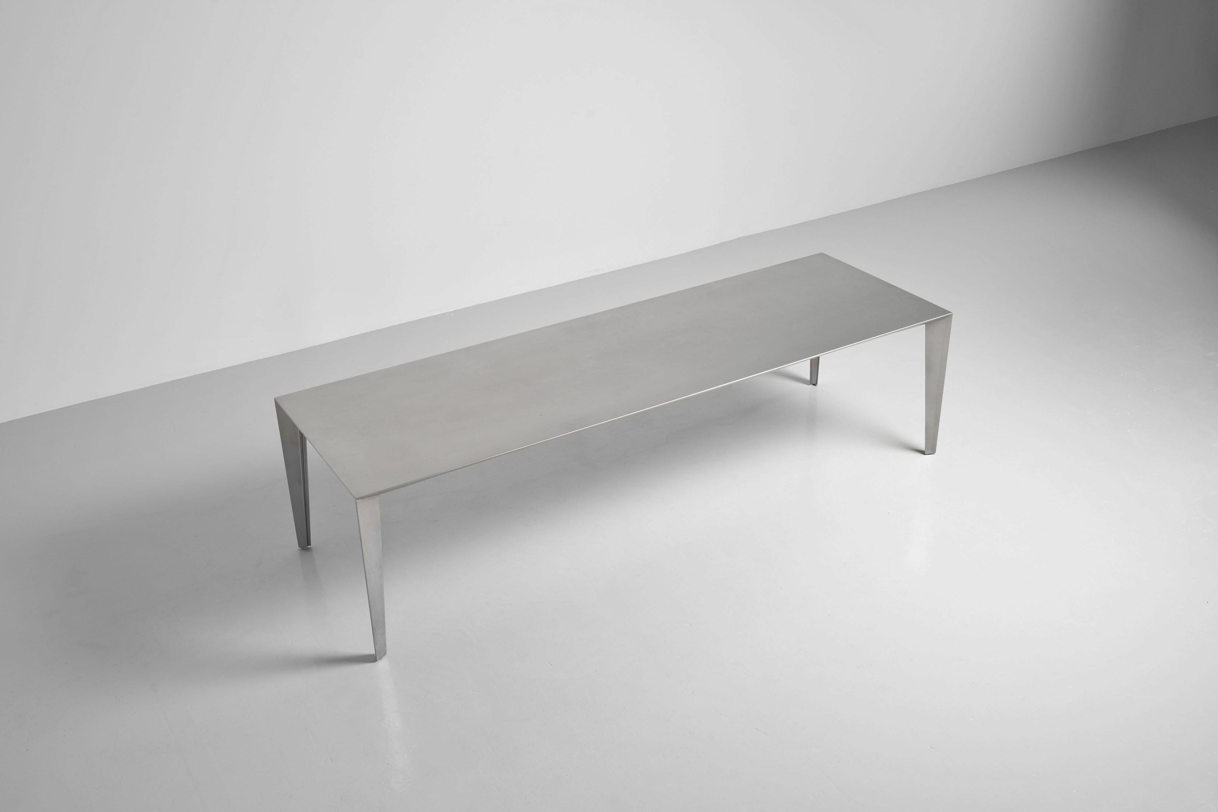 Stainless Steel Fabiaan van Severen Fold Profile table Belgium 1995