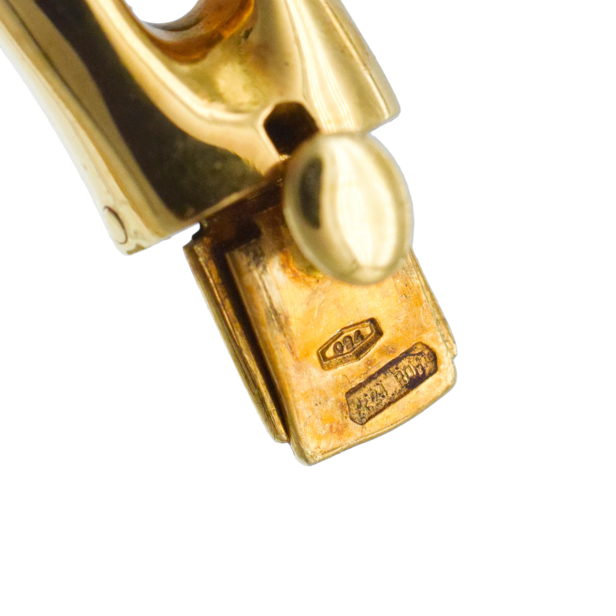 Collana, bracciale e orecchini Fabian in oro giallo 18k. in vendita 7