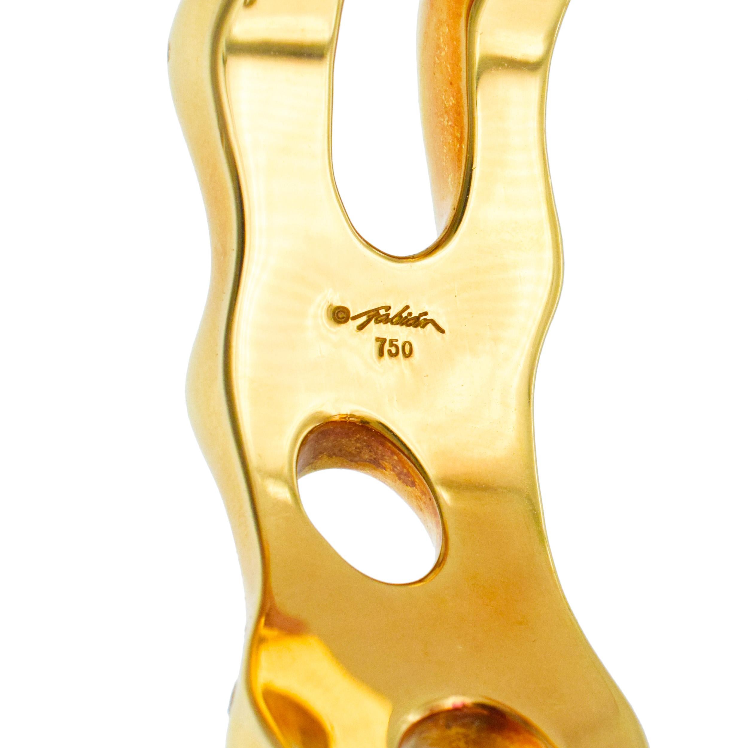 Collana, bracciale e orecchini Fabian in oro giallo 18k. in vendita 1