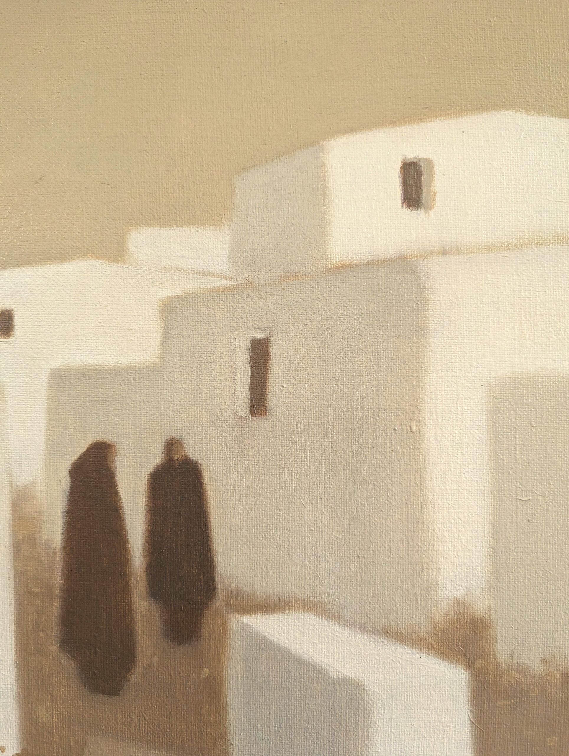 Mid-Century Modern Oil Painting, Fabian Lundqvist - By the White Houses 11