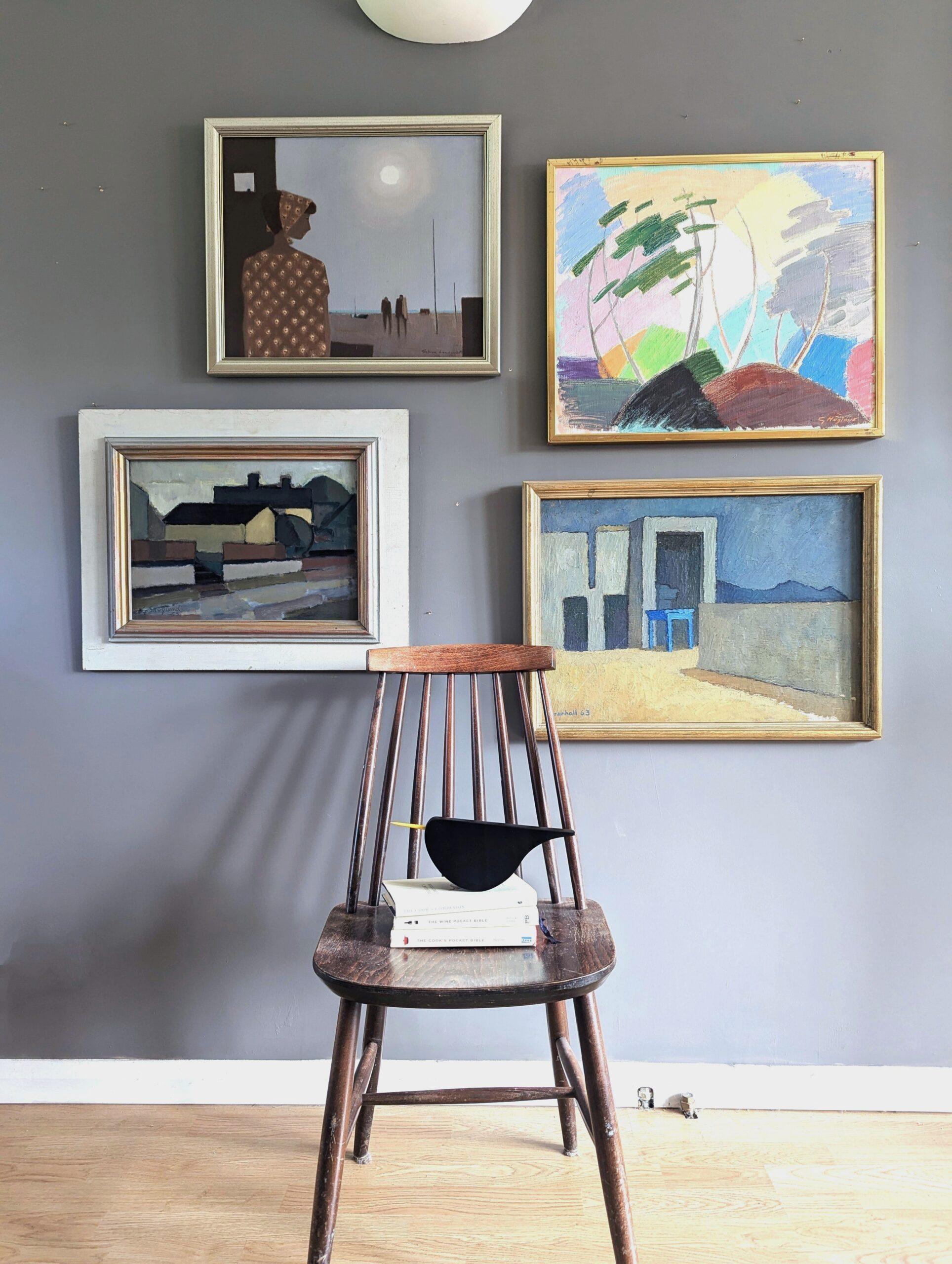 Peinture à l'huile figurative suédoise du milieu du siècle dernier - L'immobilité dans la lumière du soleil en vente 7