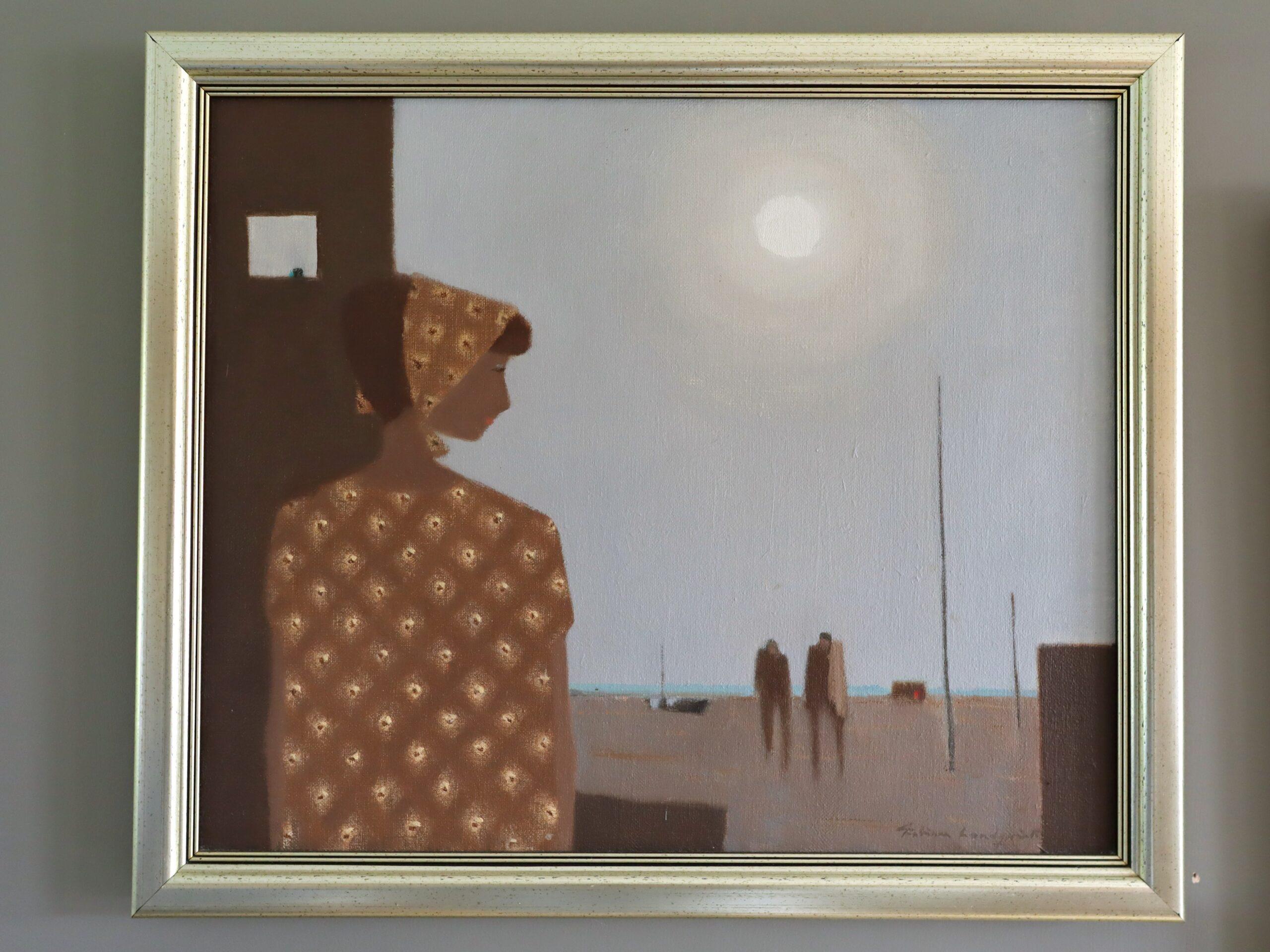 Peinture à l'huile figurative suédoise du milieu du siècle dernier - L'immobilité dans la lumière du soleil - Painting de Fabian Lundqvist