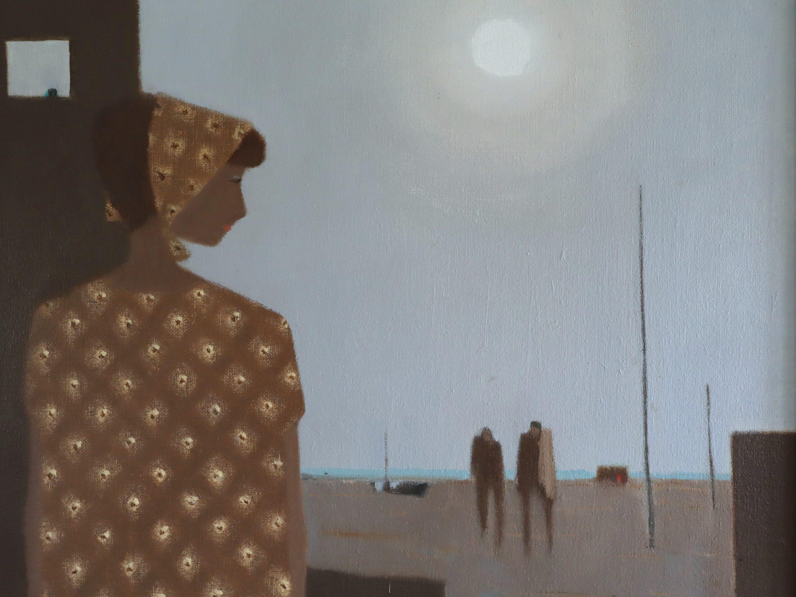 Peinture à l'huile figurative suédoise du milieu du siècle dernier - L'immobilité dans la lumière du soleil en vente 3