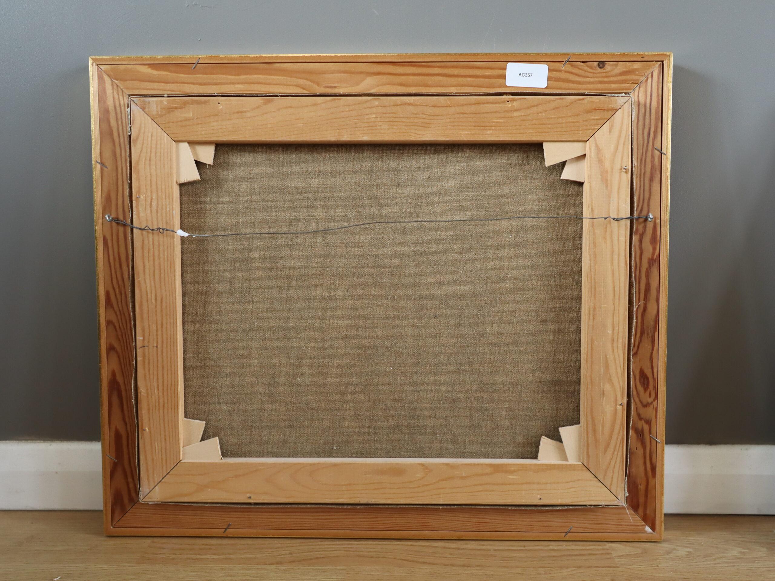 Schwedisches figuratives Ölgemälde unter Baumwollstiefeln, Mid-Century Modern, Vintage im Angebot 7