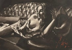 Saba: Signed Ink on Paper Figurative Painting, 21st Century
