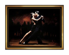 Fabian Perez Large Giclee on Canvas Signed Paris Tango Dance Artwork