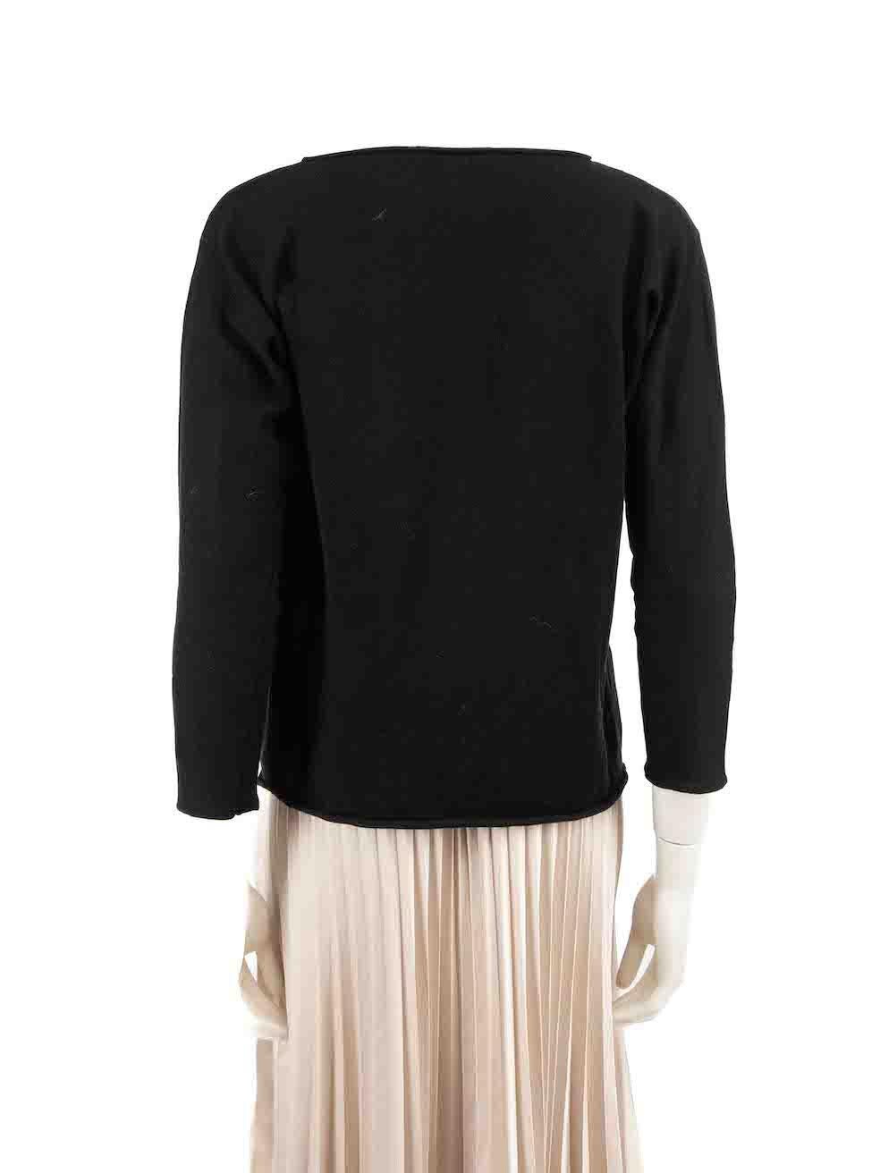 Fabiana Filippi Black Glitter Edge Knit Jumper Size M In Good Condition For Sale In London, GB