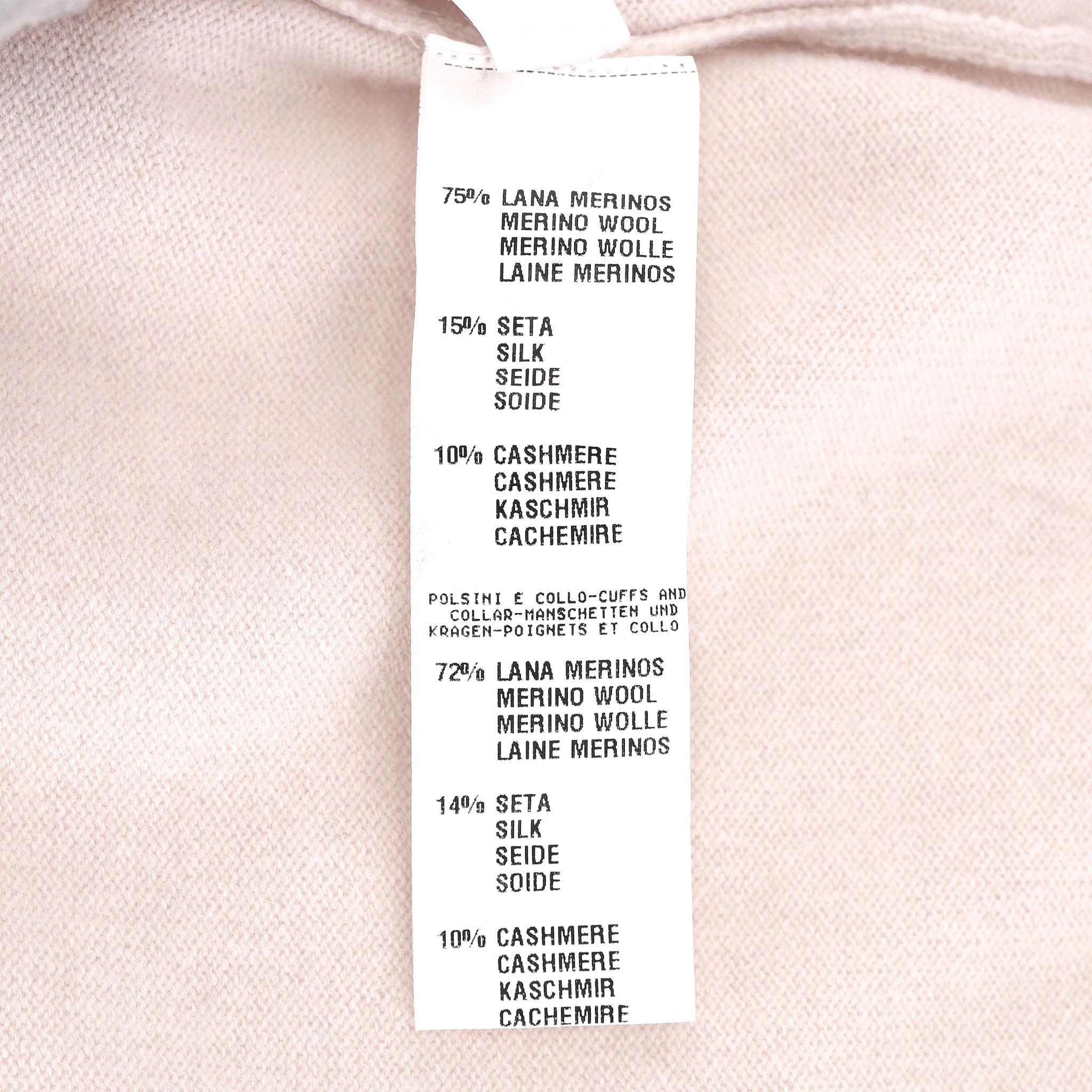 Fabiana Filippi Merino Wool, Silk & Cashmere Jumper With Leather Elbow Patches en vente 1