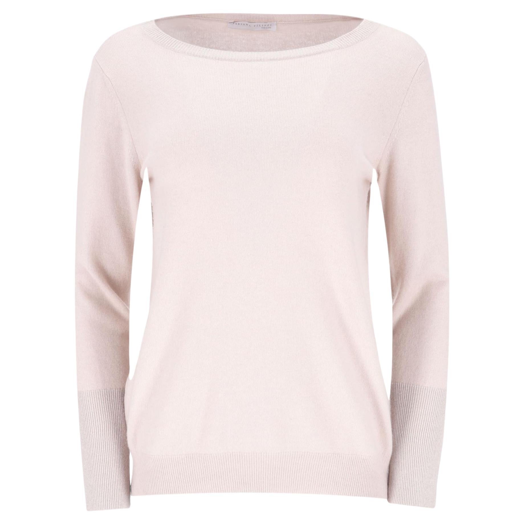 Fabiana Filippi Merino Wool, Silk
Cashmere Jumper With Leather Elbow Patches