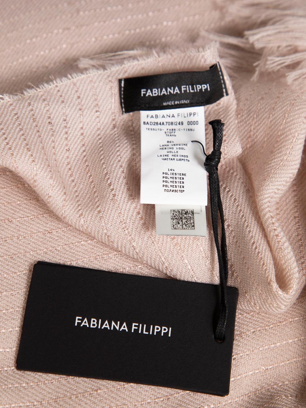 Women's Fabiana Filippi Pink Wool Sequin Embellished Scarf