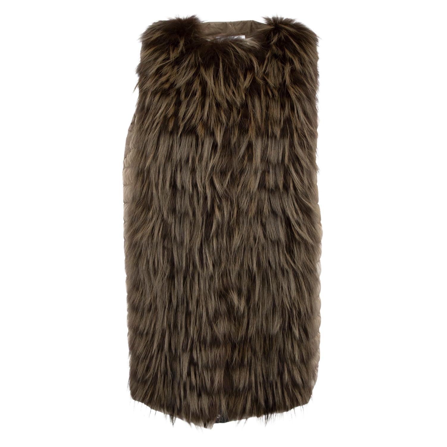 Fabiana Filippi Women s Fur Trimmed Gilet For Sale at 1stDibs