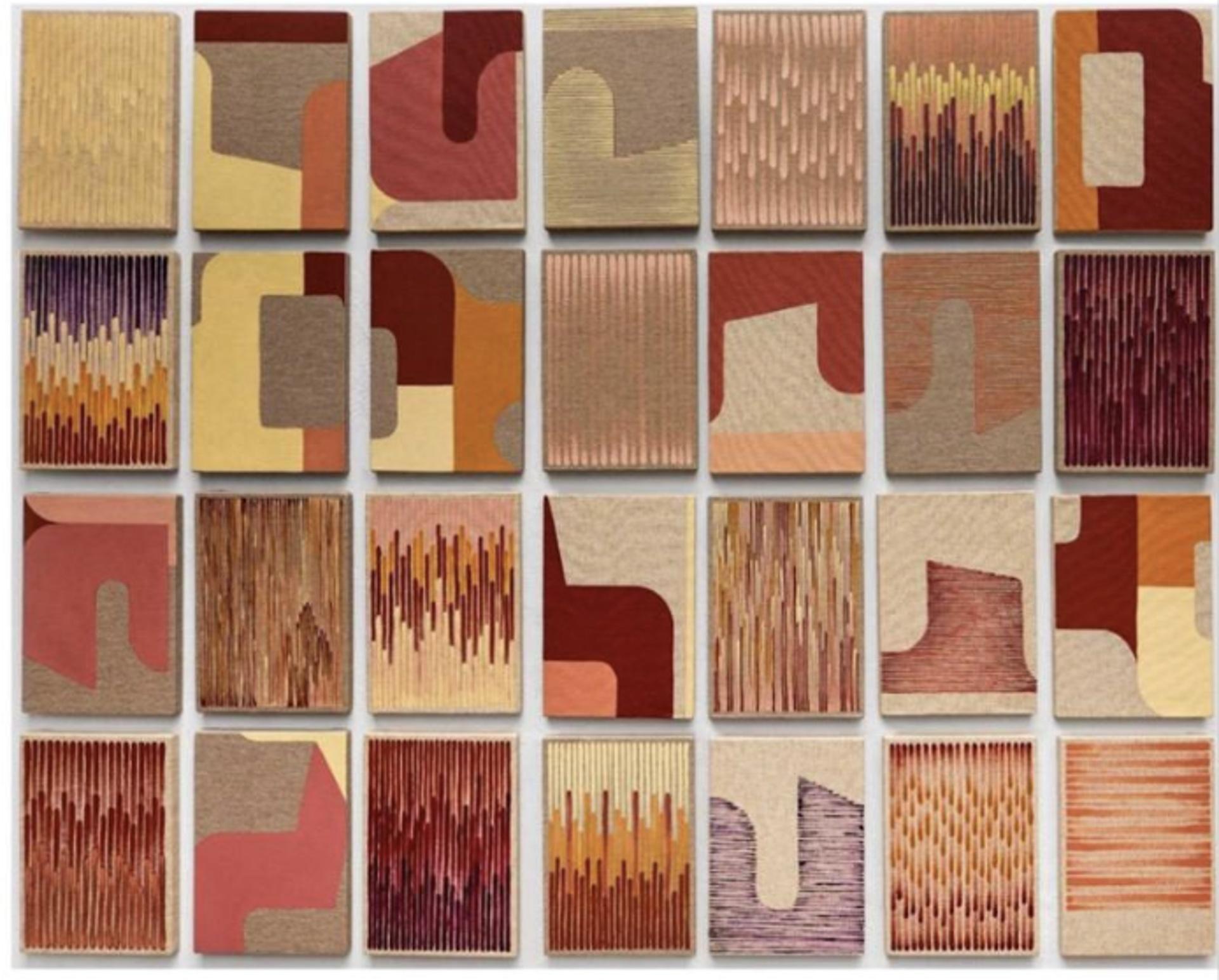 Fabiana Preti Abstract Painting - Abstract with Geometric Forms