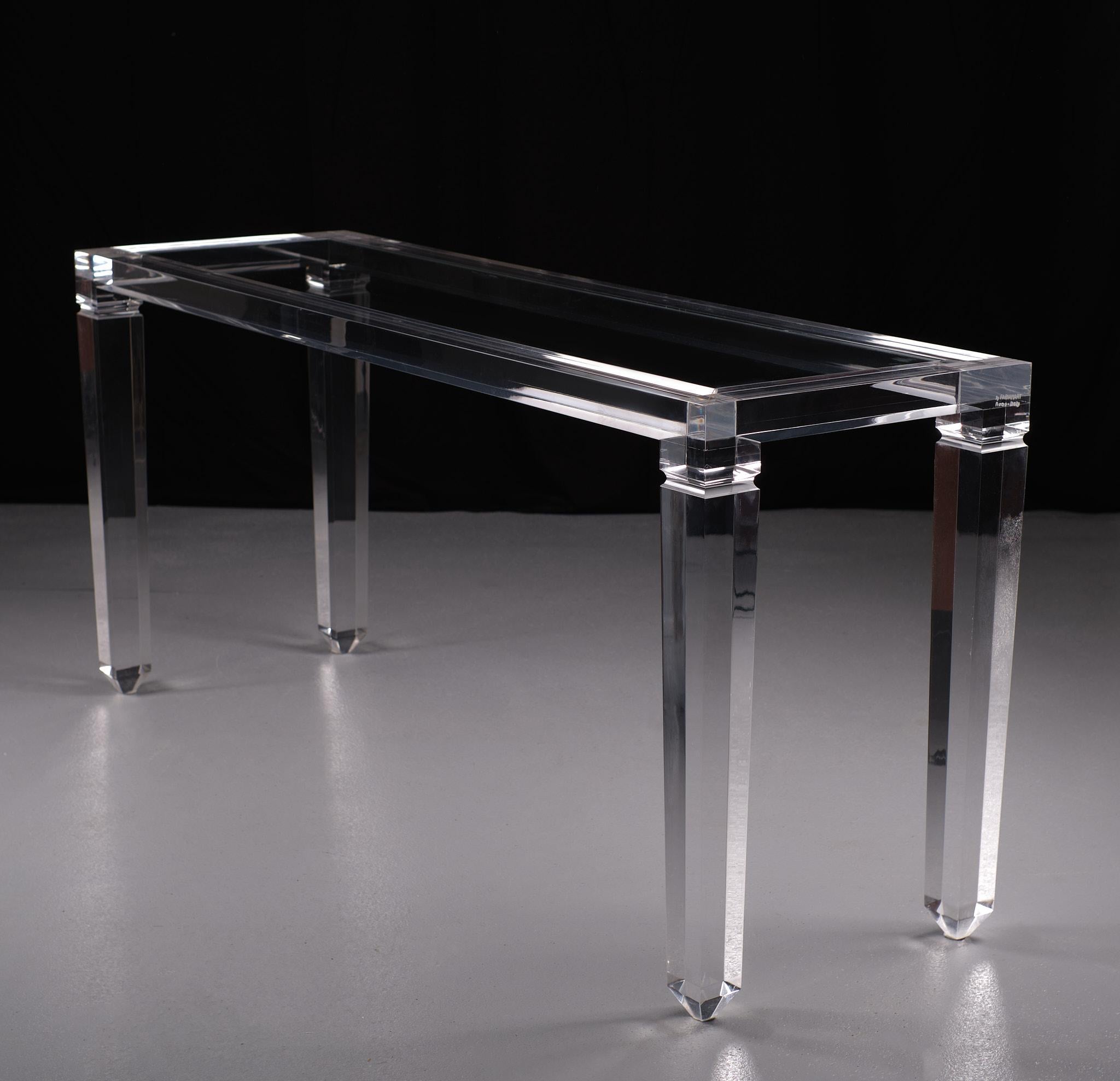 Fabianart Lucite-Konsolentisch, Italien, 1980er Jahre im Zustand „Gut“ im Angebot in Den Haag, NL
